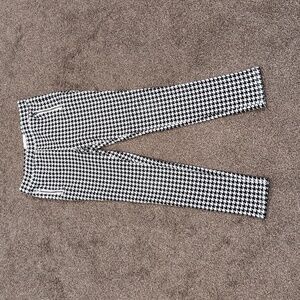 Black and White Houndstooth Ponte Pants